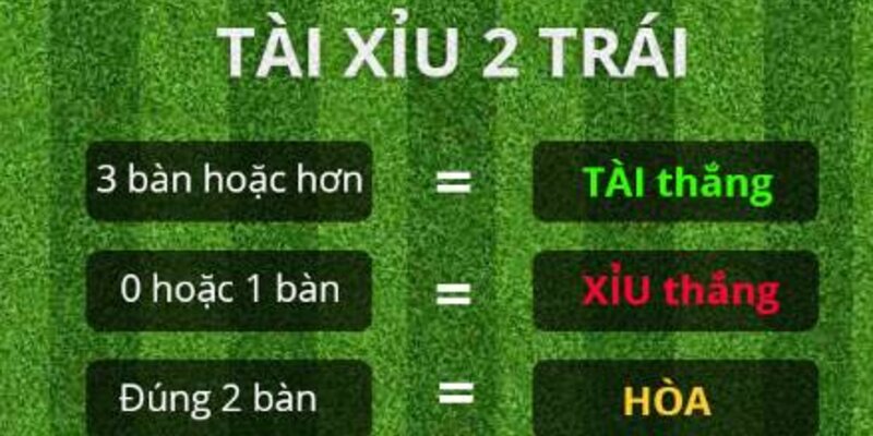 Hướng dẫn đọc kèo tài xỉu 2 trái là gì cho các tân thủ